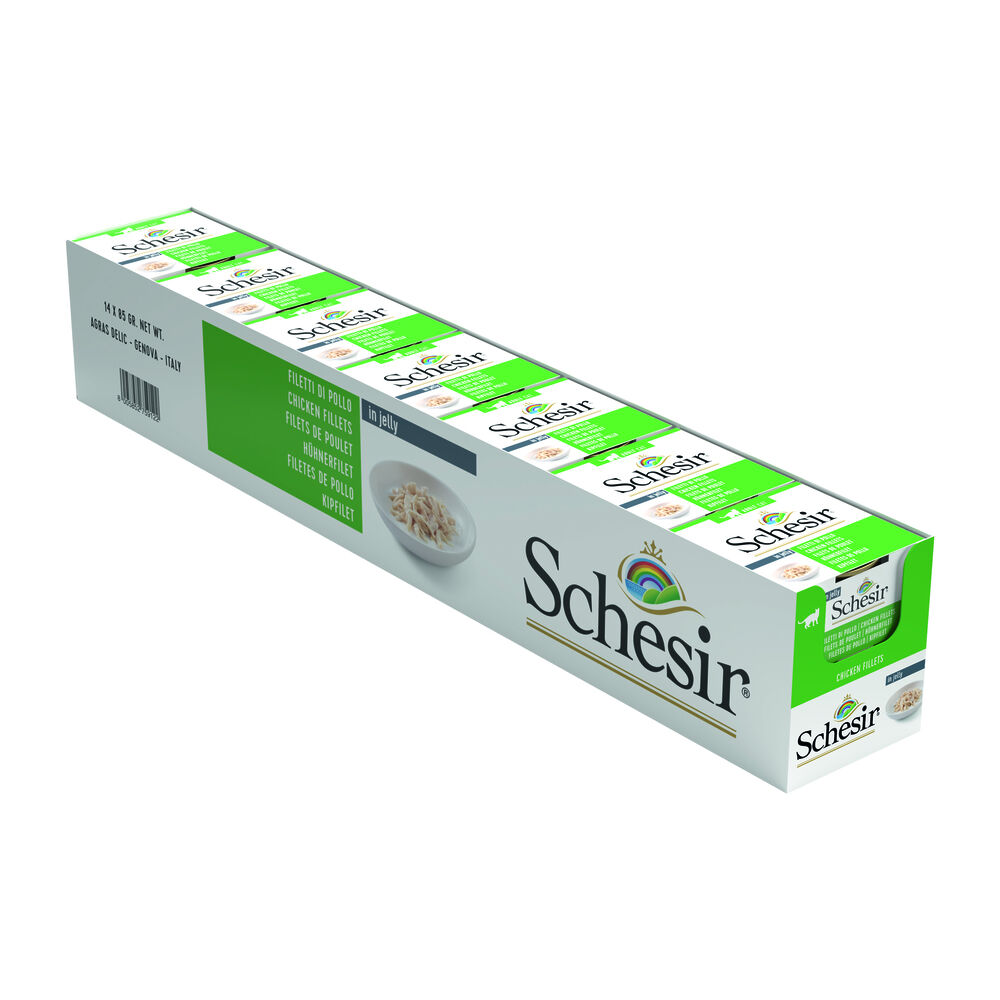 Schesir - Kattenvoer in Gelei - 85 Gram - kip, fillet