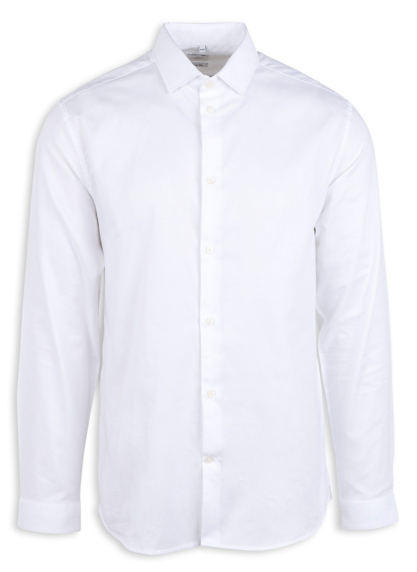 KUGAN - Chemise col classique slim-fit en coton | Blanc