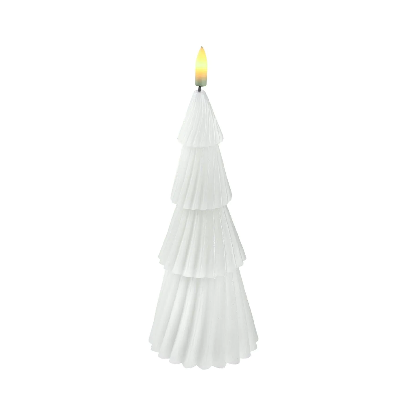 LED-Kerze Tanne, weiß, 18.5 cm