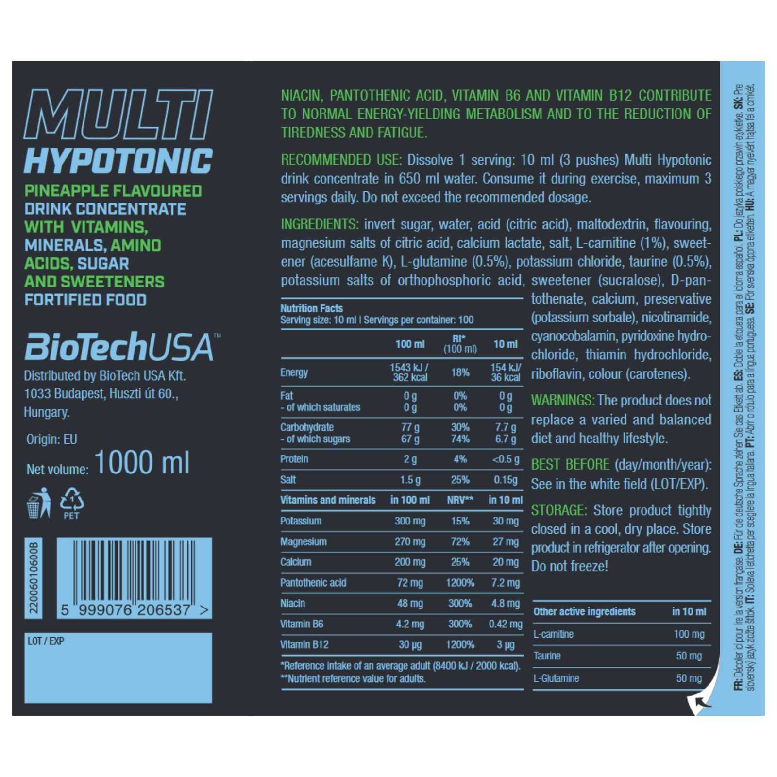 Biotech USA Multi hipotónico 1000ml