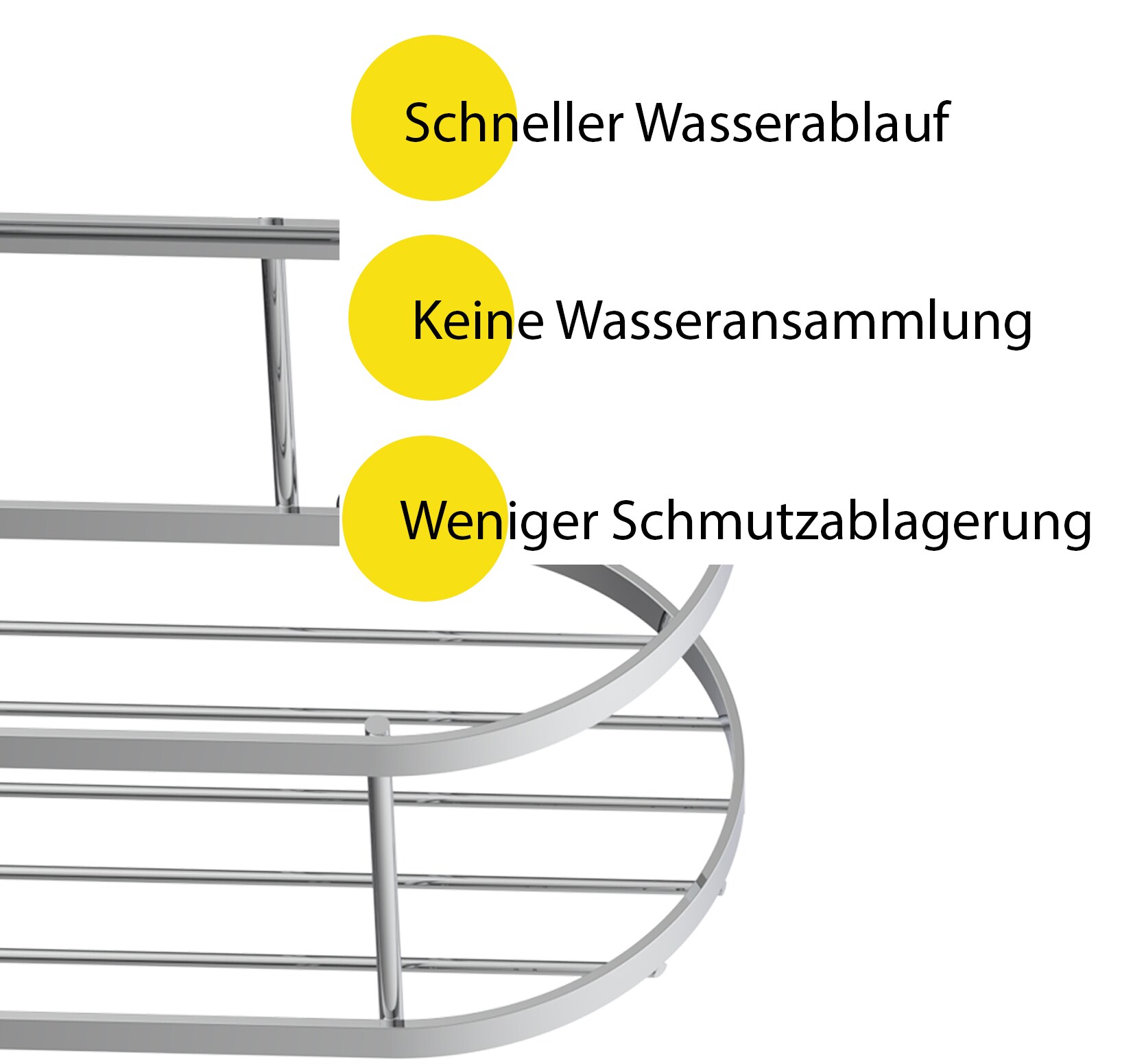 Eisl Duschregal ohne Bohren 2 Etagen Chrom
