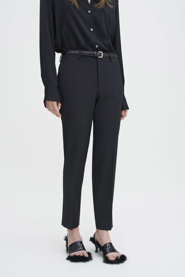 Filippa K Luisa Cropped Cool Wool Slack Black