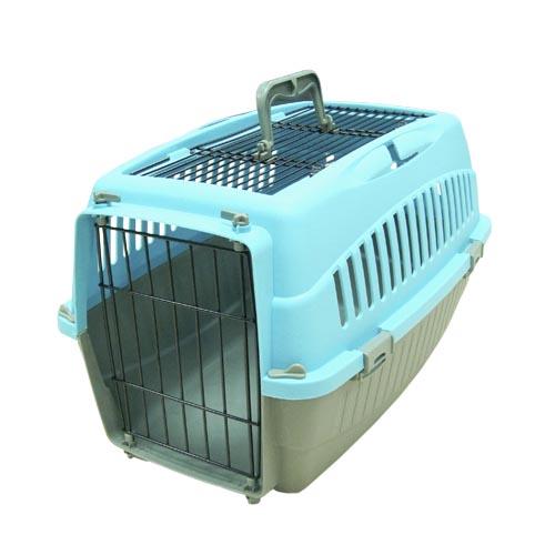 Caixa de transporte Bony para animais de estimação com porta superior, dimensões 50 x 33 x 30 cm. Muito econômica e leve. Ideal para criadores.