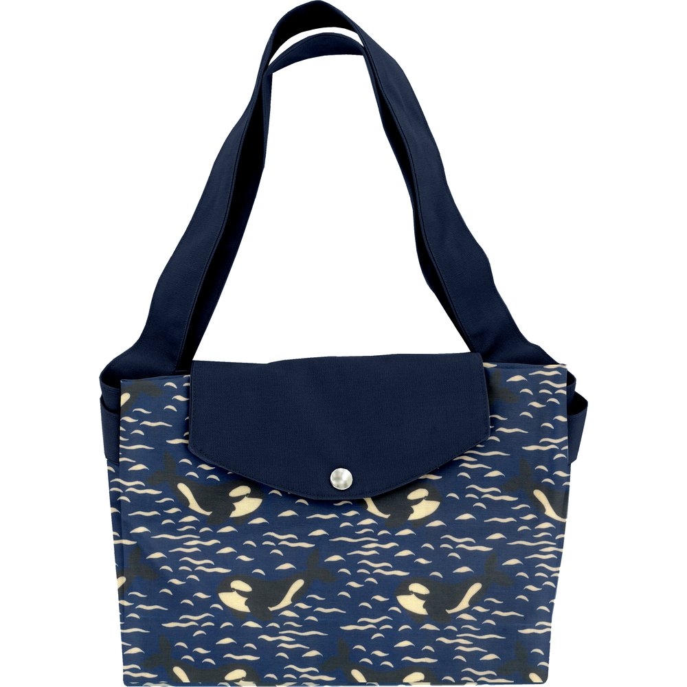 Grand Sac Cabas En Tissu Orque Bleue
