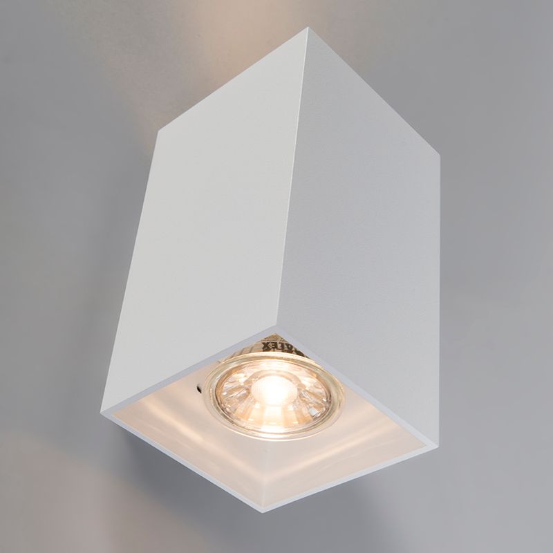 Moderne wandlamp wit vierkant 2-lichts - Sandy