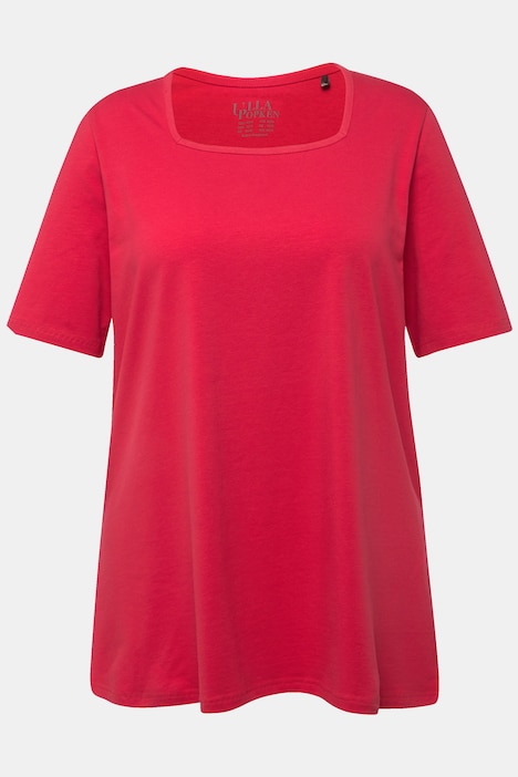 T-Shirt, A-Linie, Carree-Ausschnitt, Halbarm