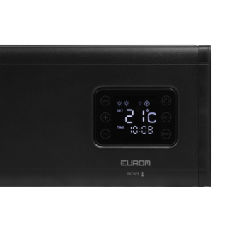 Eurom Alutherm Baseboard 2500 Zwart met WiFi