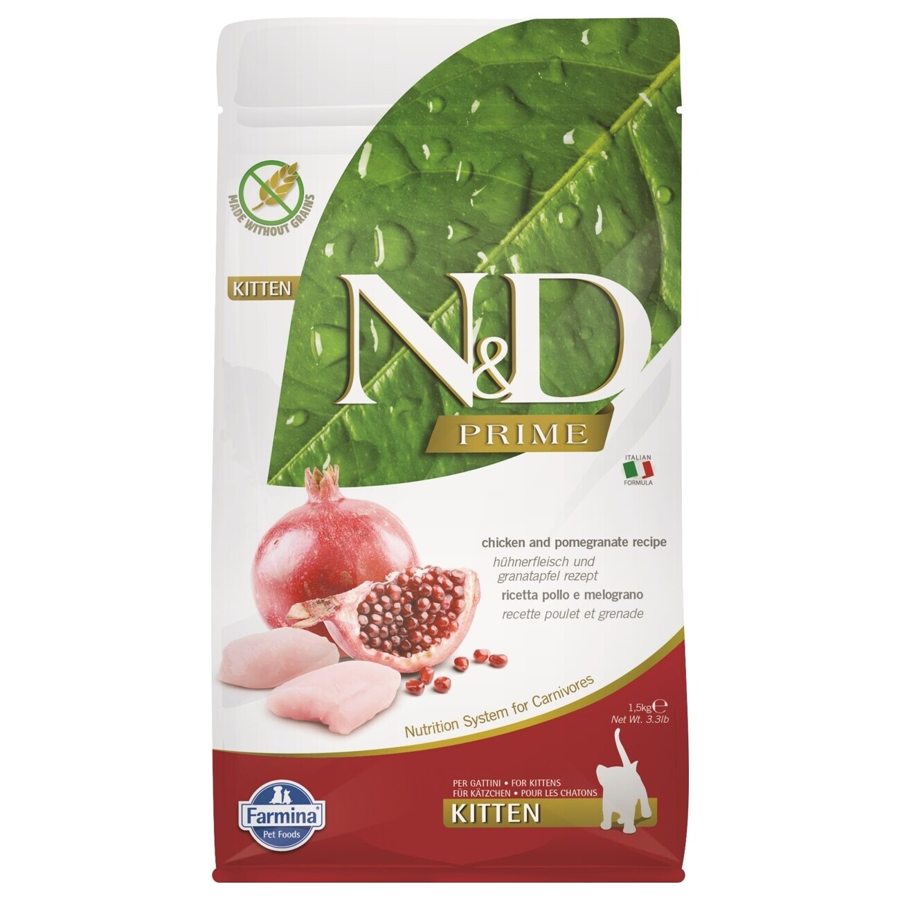 N&D Farmina Prime Kitten Hühnchen und Granatapfel 1,5kg