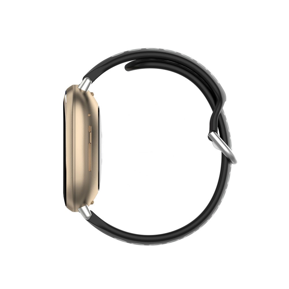 Fitbit Versa 3 / Sense Silikon Armband Dual Color (Gelenkumfang 155-235mm) - Schwarz / Grau