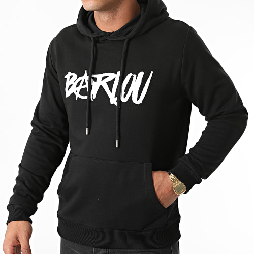 Sweat Capuche Barlou Noir Blanc