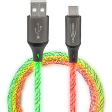 Câble de données & de charge, LED, USB-A/USB-C mâles