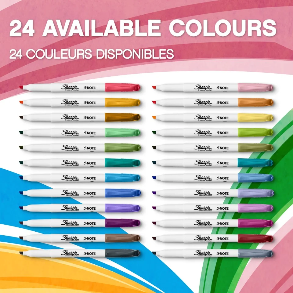 Sharpie - S-Note Alsidig 2-i-1-spids (12 styk)