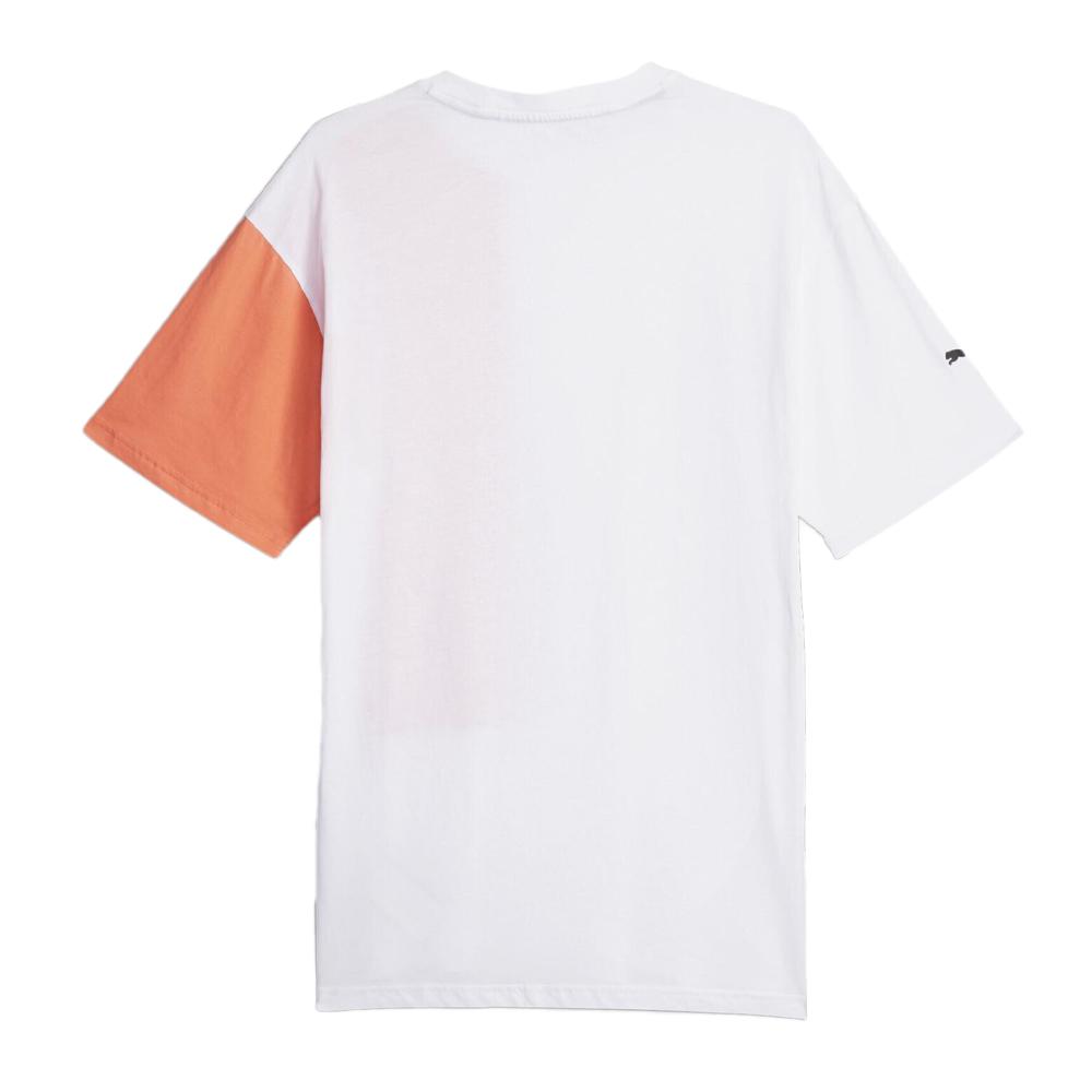 Puma T-shirt Blanc/Orange Homme Puma Statement