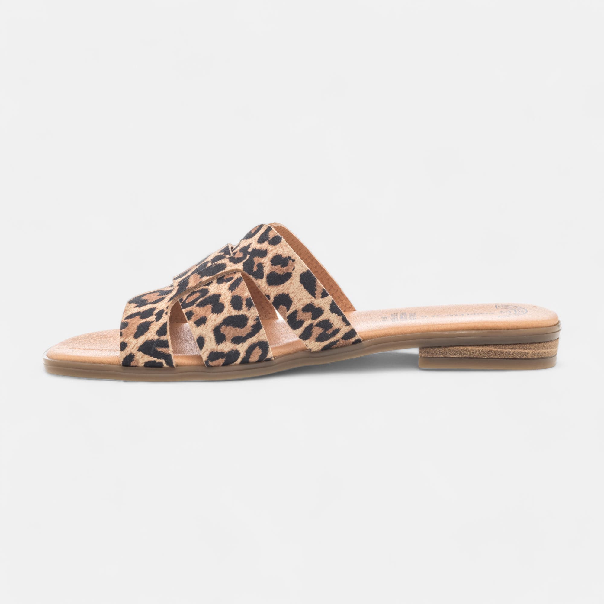 Mules Femme en cuir cognac