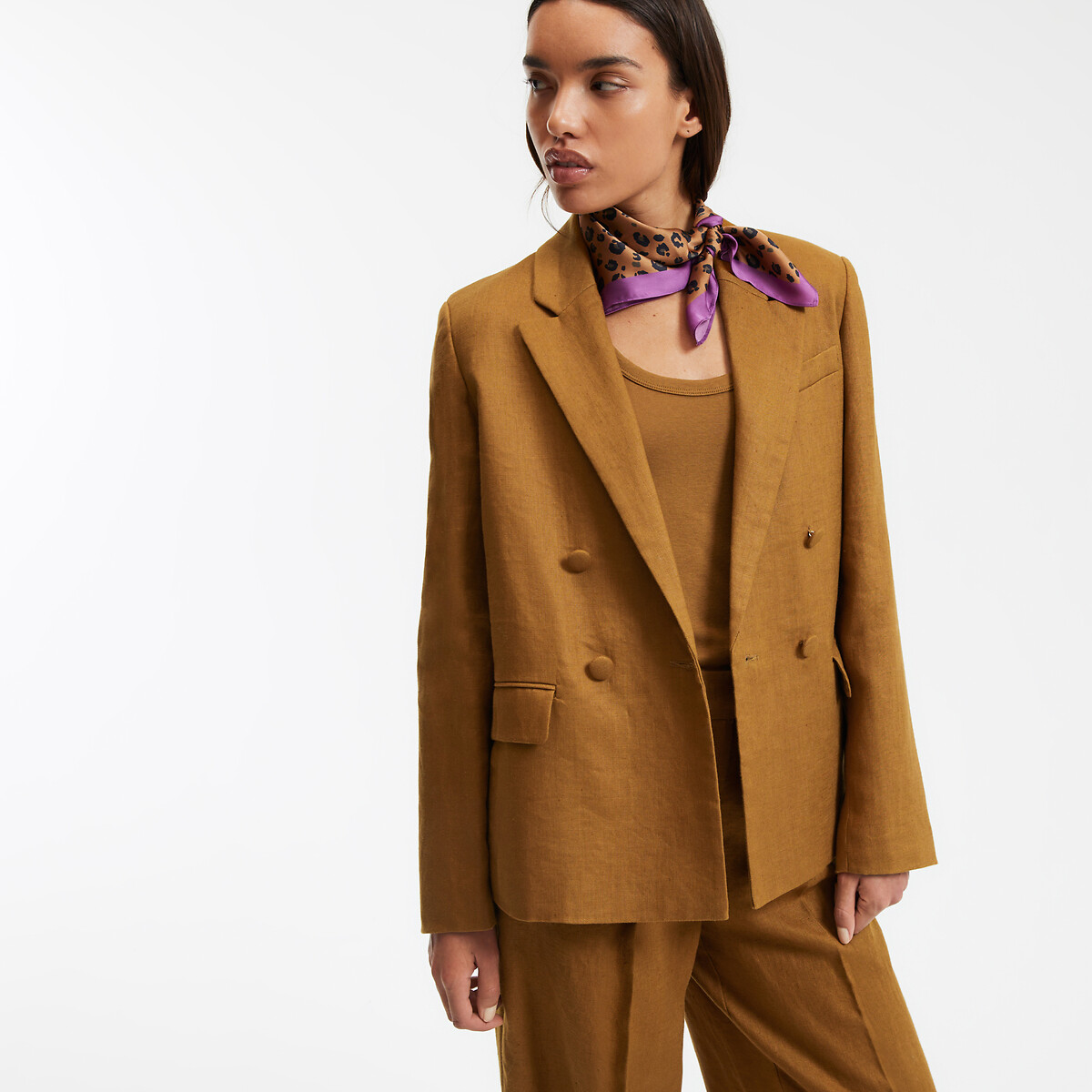 COLEÇÕES LA REDOUTE<br>Losvallende gekruiste blazer, Assinatura ISEULTT
