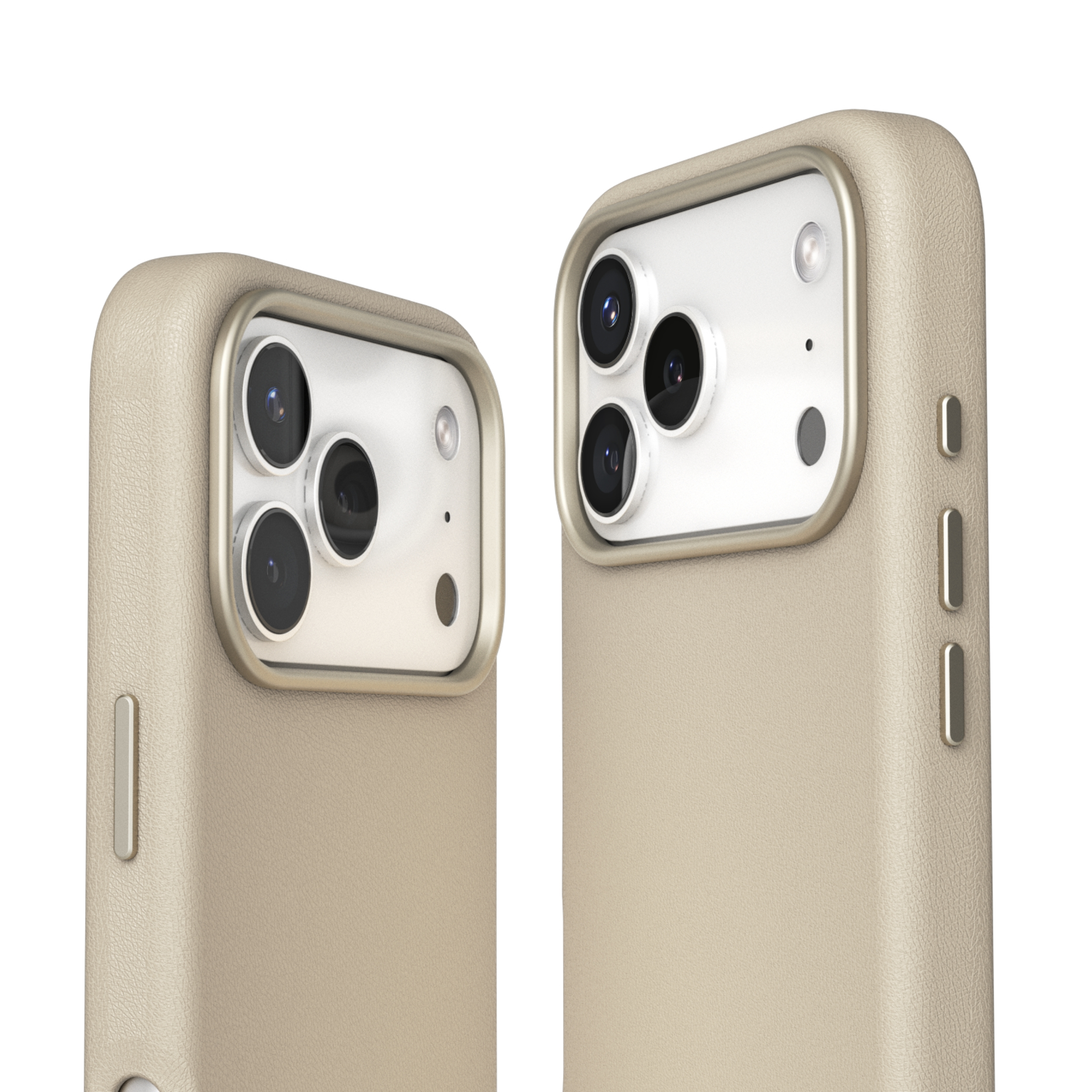 iPhone 17 Pro MagSafe Schutzhülle Like Leather Case aus Recycelten Materialien (ELC00026) - Cream