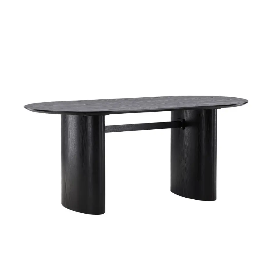 Eettafel Zwart Hout - 180x90x75cm - Isolde