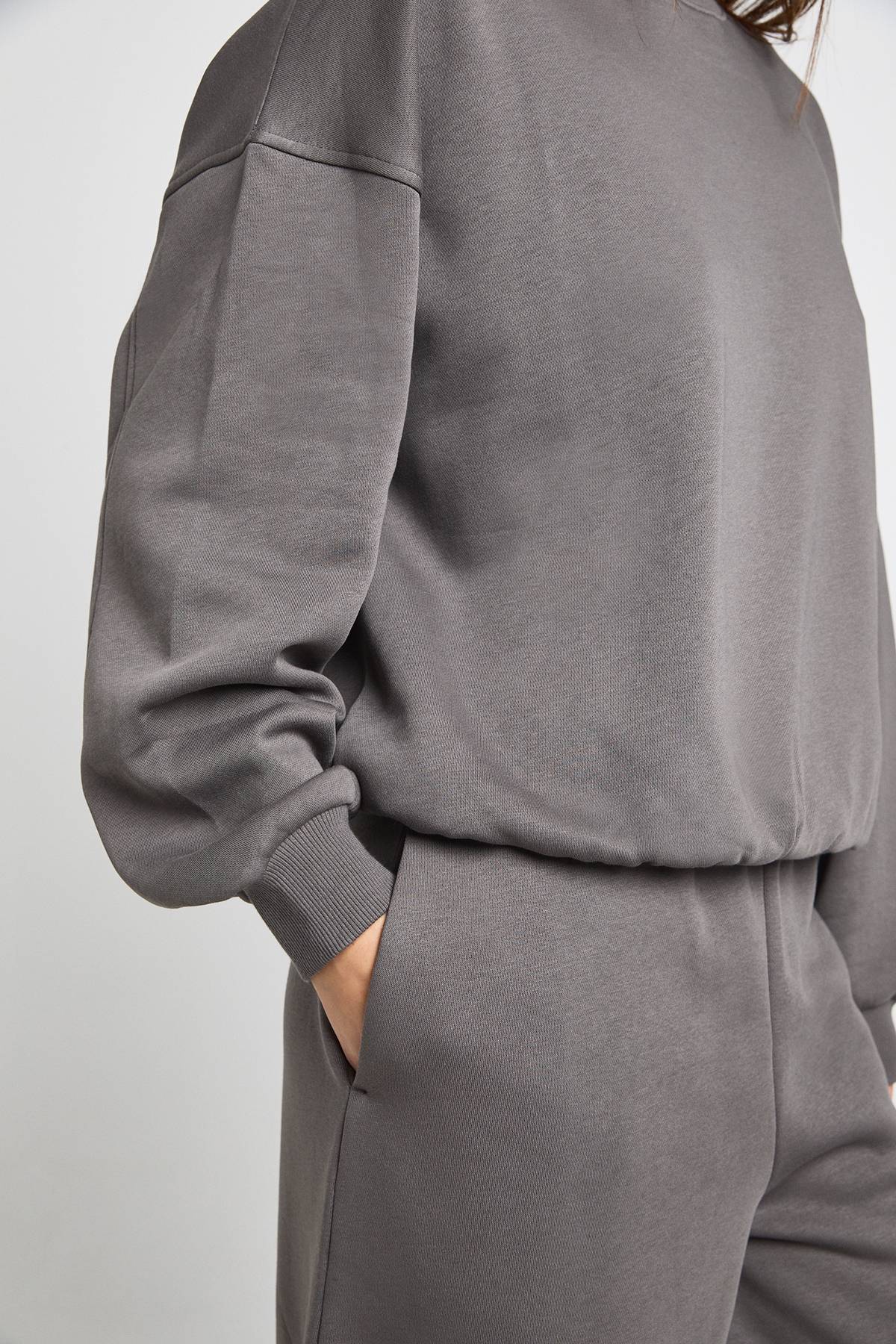 boohoo Survêtement Sweat-shirt à Détails de Coutures et Jogging Barrel
