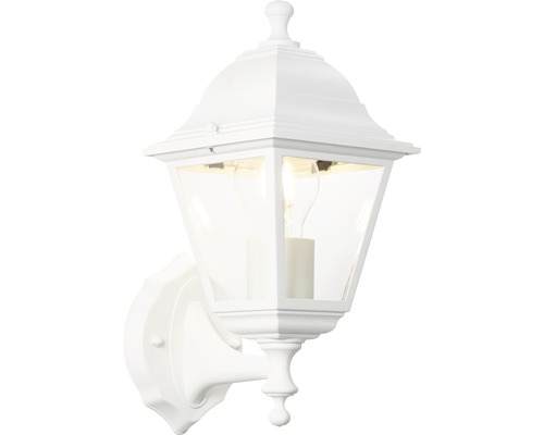 Buitenwandlamp, staand, 1-lichts, 31x14 cm, wit