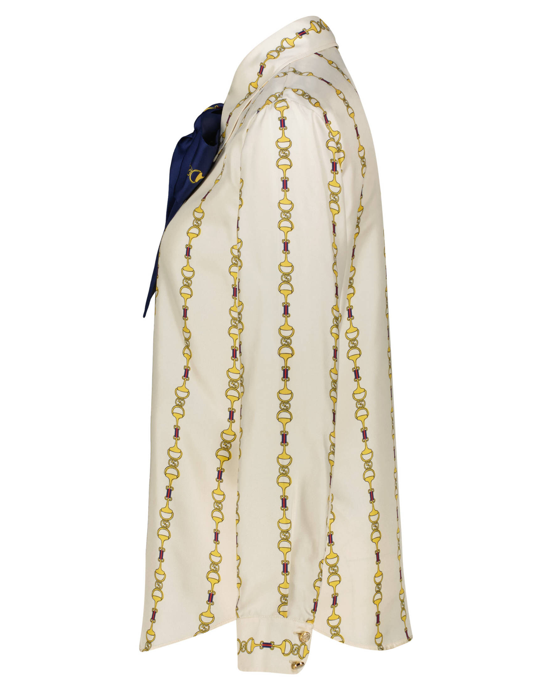 Gucci| Damen Seidenbluse HORSEBIT VERTICAL ON Langarm