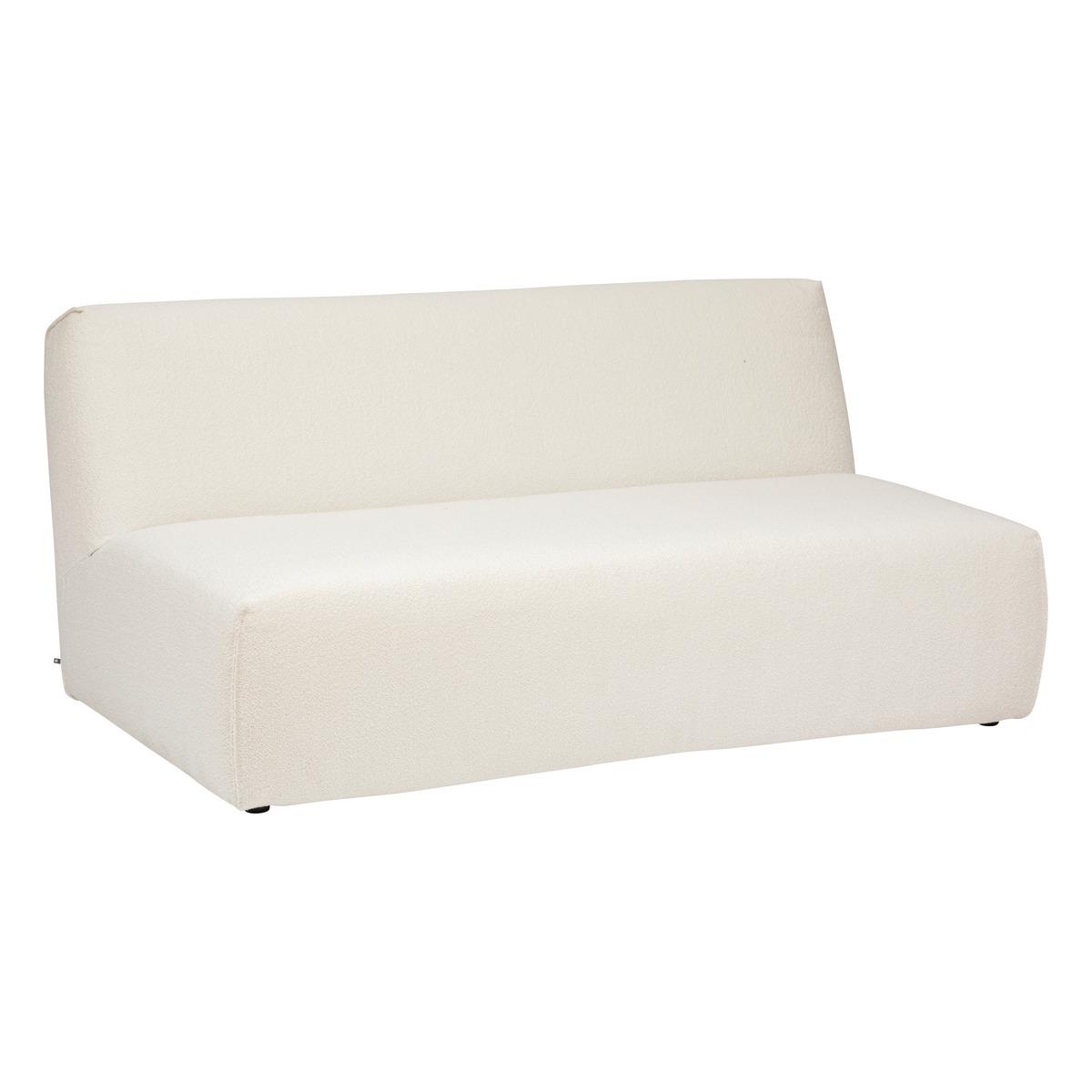 BANQUETTE BOUCLETTE KIONA 2 PLACES BLANC