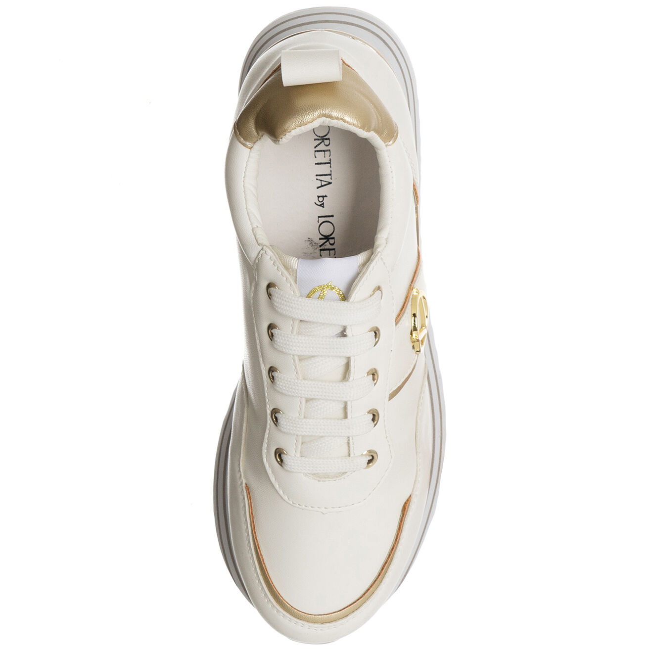 Loretta by Loretta Sneakers Elio blanc/doré