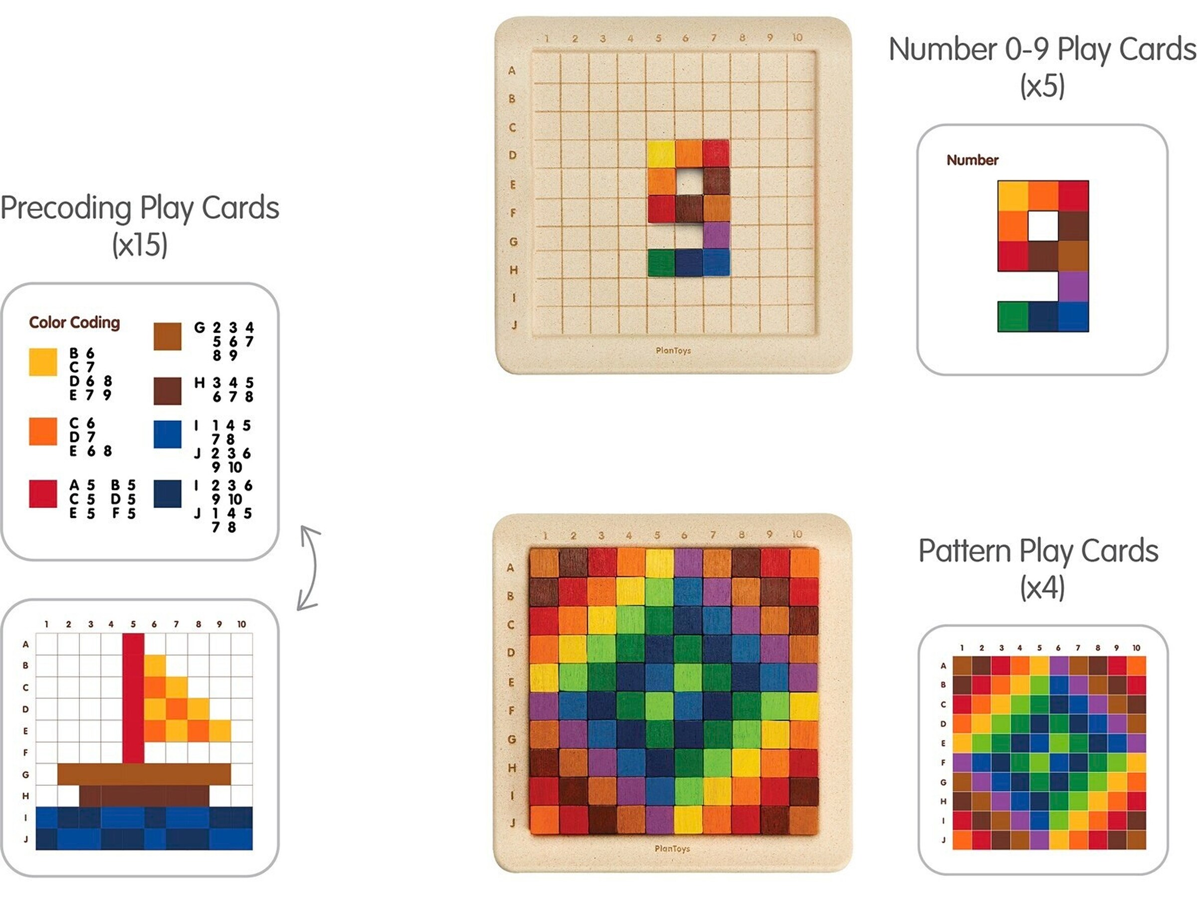 PlanToys Zählwürfel bunt Unit Link