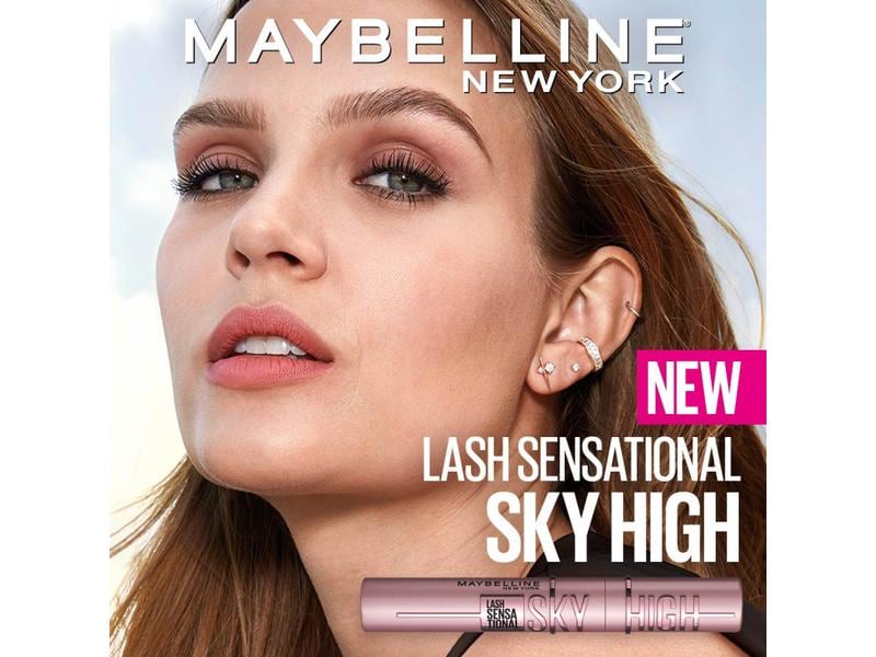 Maybelline Mascara Lash Sensational Sky High Black Volumengebende Wimperntusche für intensiv verlängert wirkende Wimpern