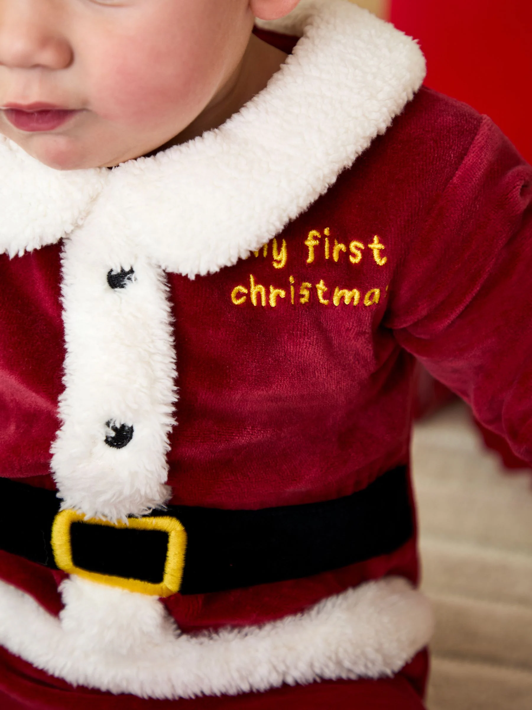 JoJo Maman Bébé - Mijn eerste kerst-onesie en muts set