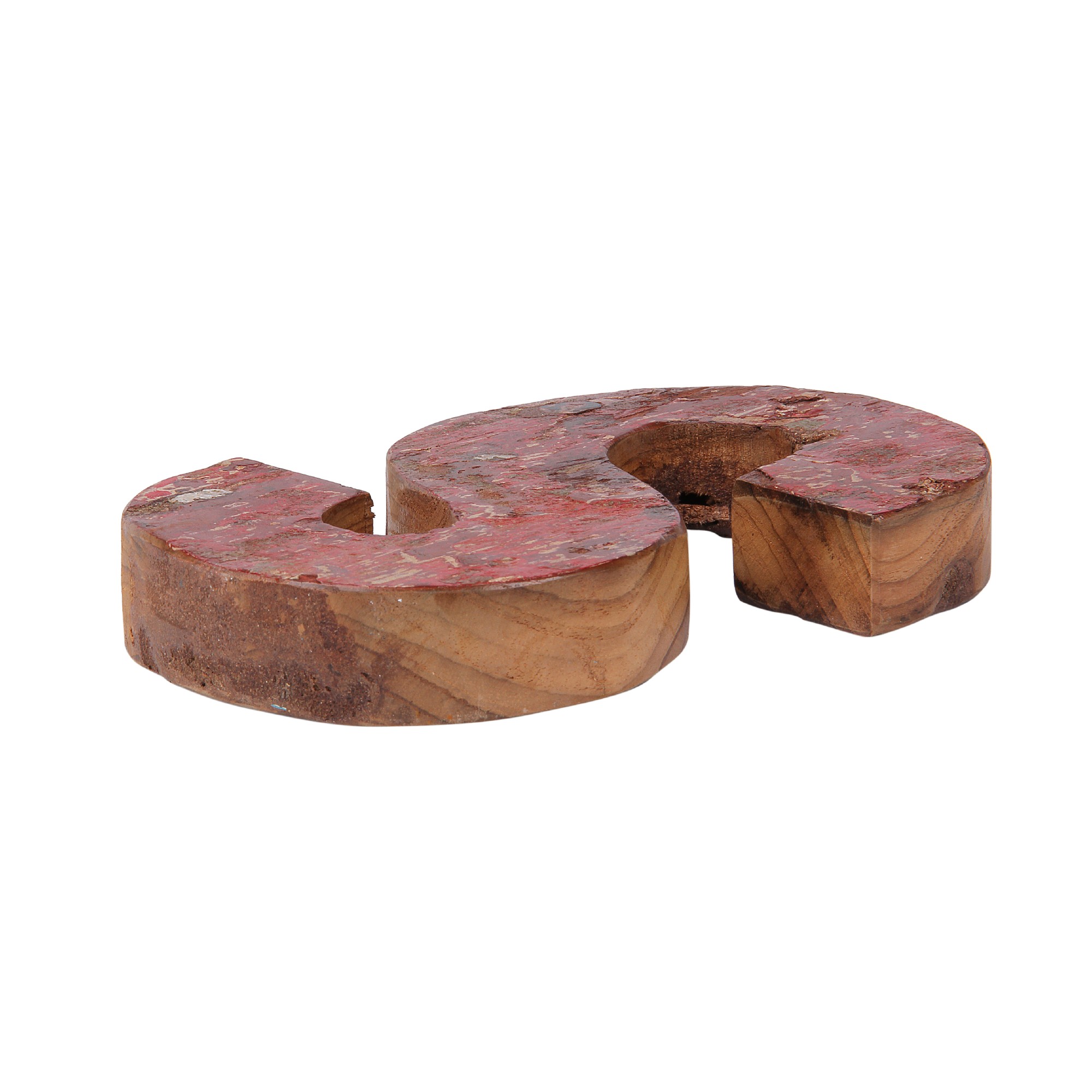 Holzbuchstabe 'S', mehrfarbig, T 2,5 cm, B 13 cm, H 19 cm von fischer's lagerhaus