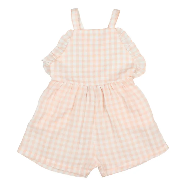Búho Combishort Vichy Mousseline | Saumon