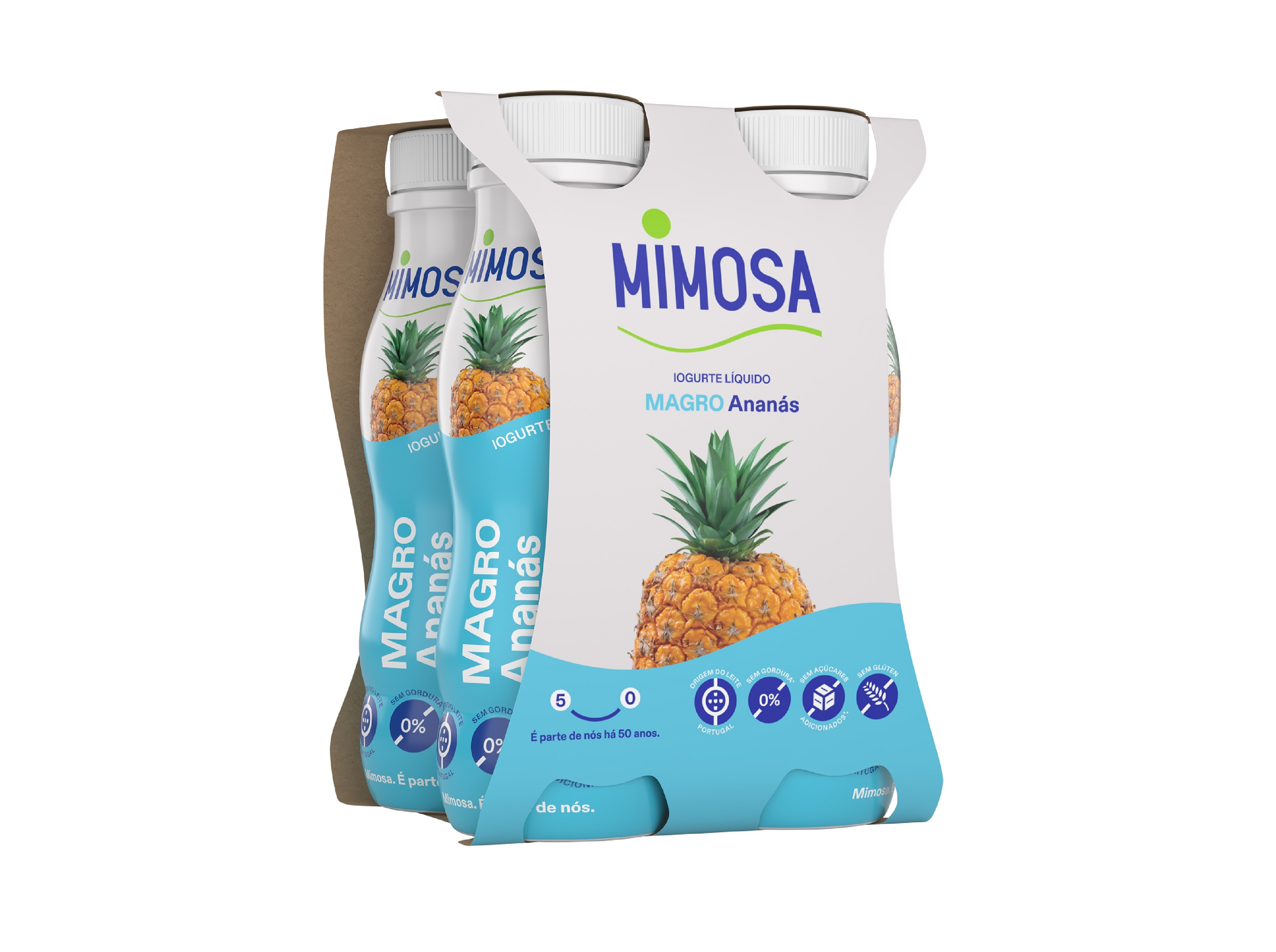IOGURTE MAGRO LIQUIDO MIMOSA ANANAS 4X151ML