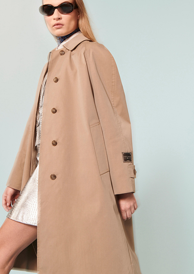 Trench-coat Isaacbeige en gabardine de coton