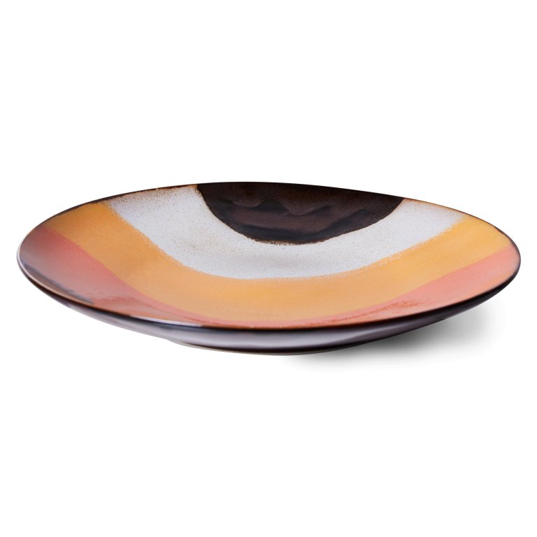 HKliving 70's Ceramic dinerbord Ø29 set van 2 mineral