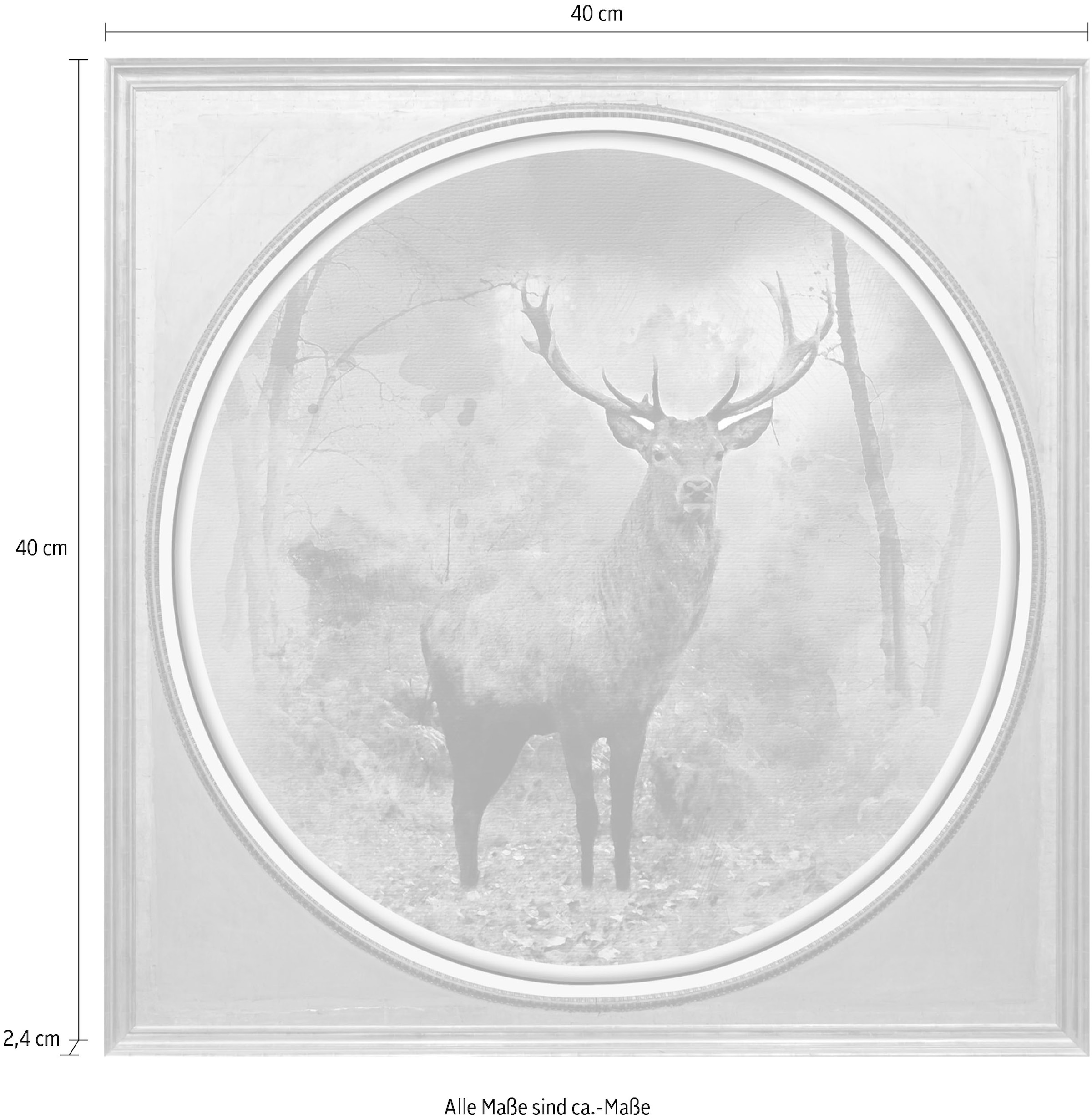 queence Acrylglasbild »Hirsch« Gemälde | Hirsch | Hirschbilder | Hirsche | Kunst | Wald | Waldbilder | Wildtiere Fine Art-Print in Galeriequalität