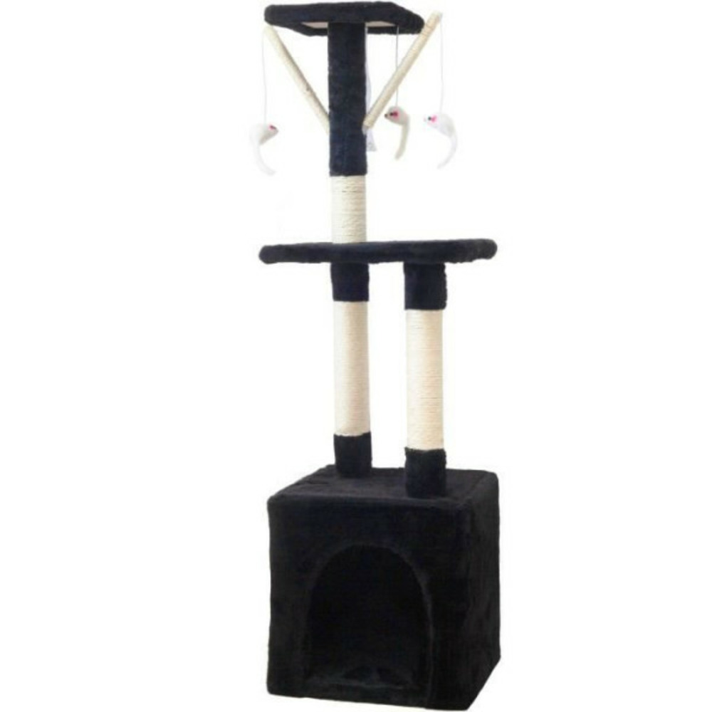 Betty arbre a chat noir 30 x 30 x 110 cm - 1 niche, 2 plateformes