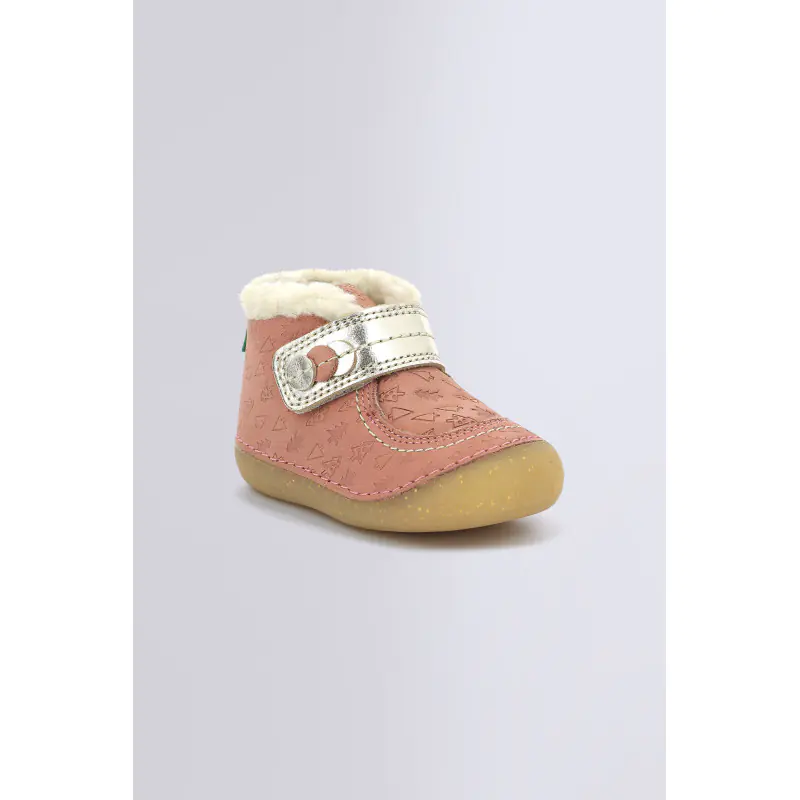 SO SCHUSS ROSE OR FANTAISIE BOTTILLONS Cuir Fille