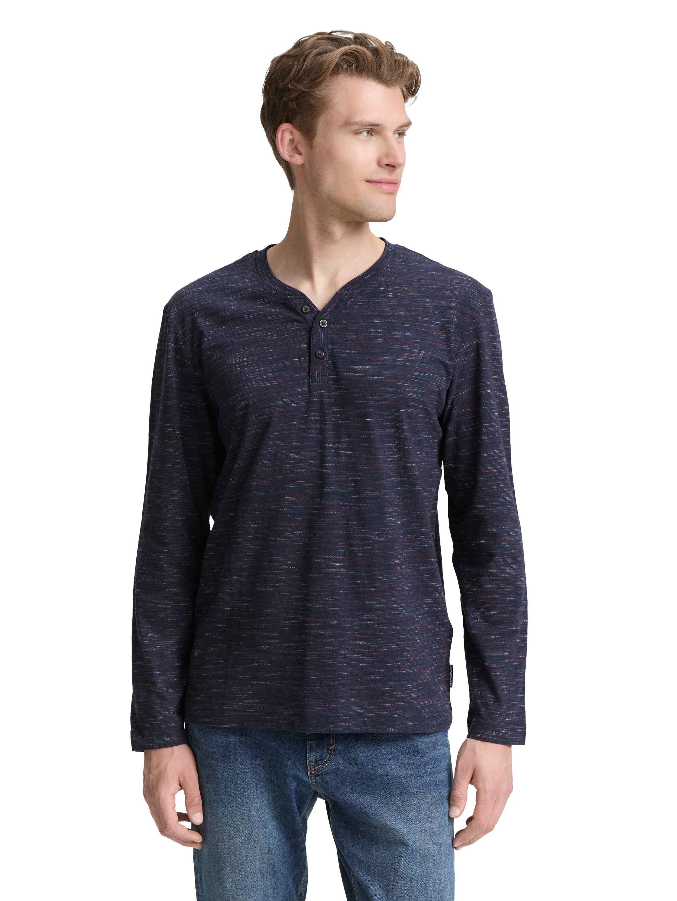TOM TAILOR Langarmshirt , in Melange Optik
