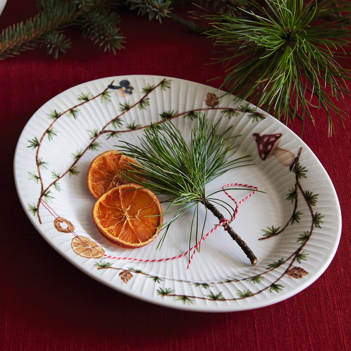 Hammershøi Christmas Oval Bordfat 22,5x28,5 cm