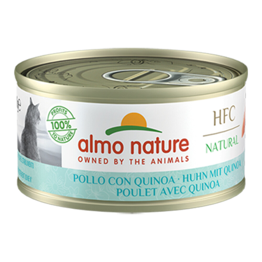 24x Almo Nature HFC Natural Kattenvoer Nat Blikje Kip met Quinoa70 gr