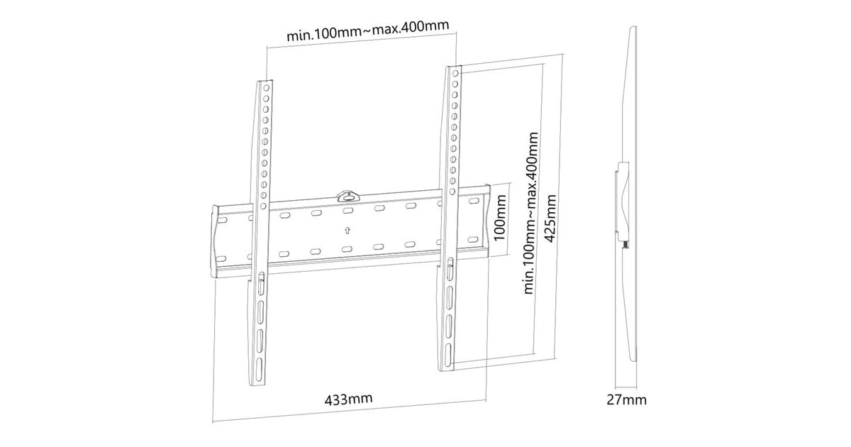 NeomountsFPMA-W300BLACK tv wandsteun bevestiging  (Zwart)