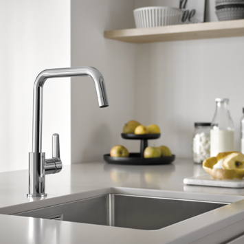 Grohe keukenkraan Start hoge U-uitloop QuickFix supersteel (RVS look)