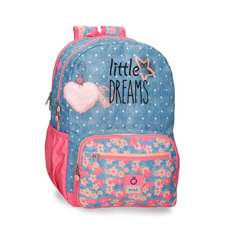 Enso Mochila porta ordenador Little Dreams  dos compartimentos adaptable rosa