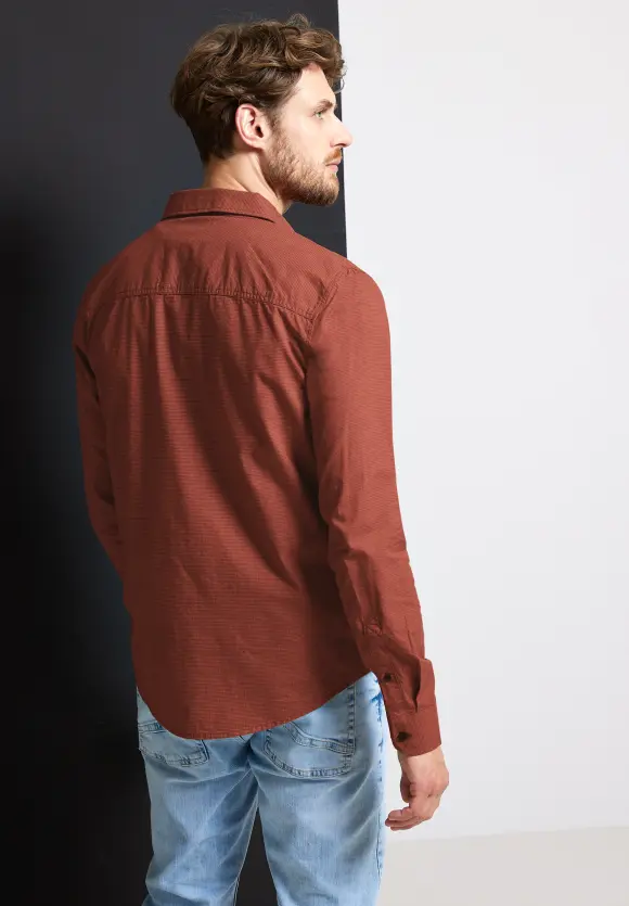 Hemd in einem Strukturlook - burned flame red