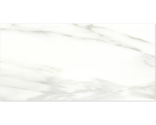 MIRAVA porseleinen wand- en vloertegel LUCCA Bianco goud mat 30 x 60 x 0,9 cm gerectificeerd