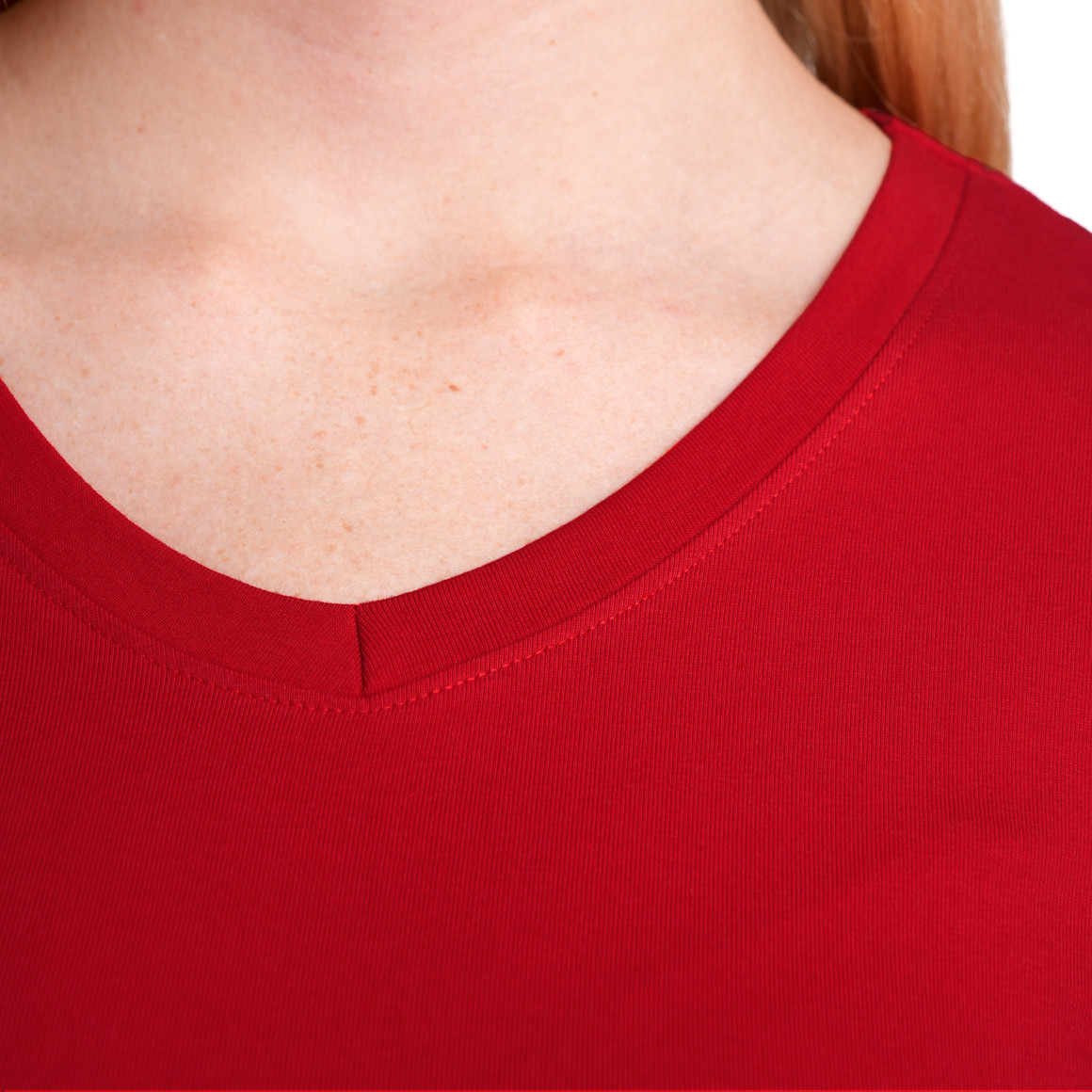 Gina Benotti Damen T-Shirt mit V-Ausschnitt rot