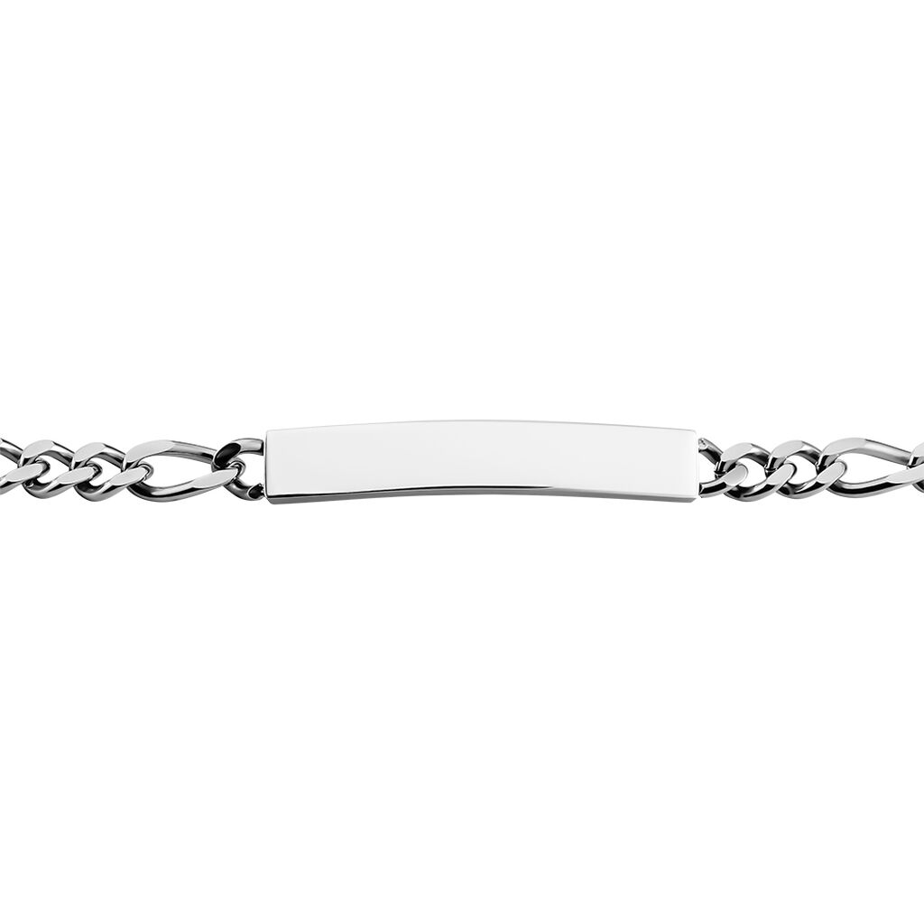 Bracelet Identité Acier Blanc Jimmy