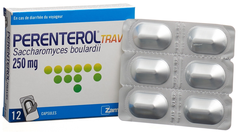 PERENTEROL travel Kaps 250 mg Blist 12 Stk