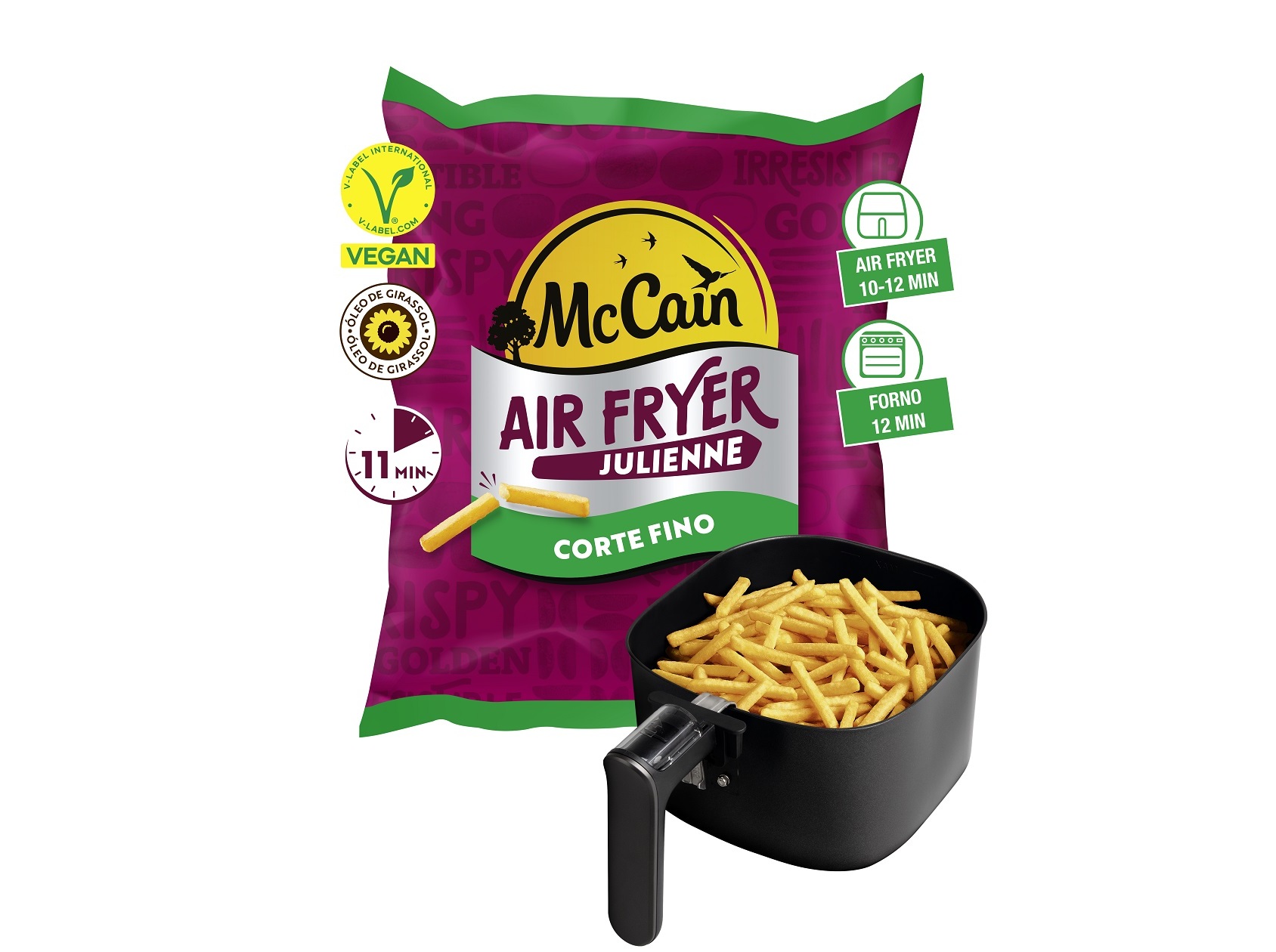 BATATA MCCAIN P/ AIRFRYER/FORNO JULIENNE 600G