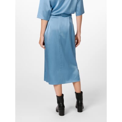 Damenrock Seidensatin, Mittelblau